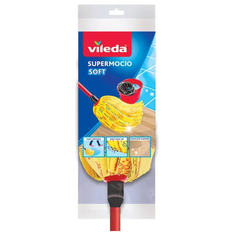 Valymo antgalis šluotai Vileda Raudonas Geltonas