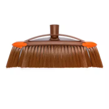 VILEDA 136082 vidaus šluota su minkštais/kietais plastikiniais šereliais ir rankena, bronzinė
