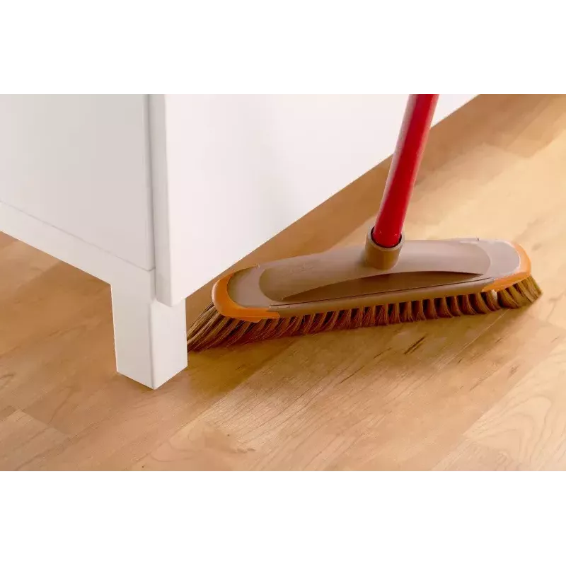 VILEDA 136082 vidaus šluota su minkštais/kietais plastikiniais šereliais ir rankena, bronzinė