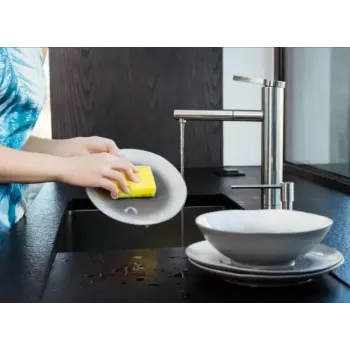 Kempininis šveitiklis VILEDA Tip-Top, 5 vnt., stačiakampiai pluoštiniai pagalvėliai 70×90×30 mm, geltoni