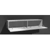 TV stovas cama meble VIGO 180 – 1800×400×300 mm, baltas stalviršis, baltas rėmas, medžio drožlių plokštė