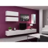 TV stovas Cama Meble VIGO 140, 1400×400×300 mm, baltas blizgus viršus, medžio drožlių plokštė, baltas rėmas