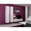 TV stovas Cama Meble VIGO 140, 1400×400×300 mm, baltas blizgus viršus, medžio drožlių plokštė, baltas rėmas