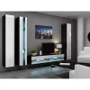 TV stovas Cama Meble VIGO NEW 30/140/40, 1400×400×300 mm, juodas stalviršis, medžio drožlių plokštė, juodas rėmas