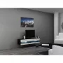 TV stovas Cama Meble VIGO NEW 30/140/40, 1400×400×300 mm, juodas stalviršis, medžio drožlių plokštė, juodas rėmas
