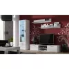 TV stovas cama meble SOHO 180 — 1800×430×370 mm, baltas stalviršis (medžio drožlių plokštė), baltas rėmas