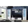 TV stovas cama meble SOHO 180 — 1800×430×370 mm, baltas stalviršis (medžio drožlių plokštė), baltas rėmas