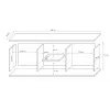 TV stovas cama meble SOHO 180 — 1800×430×370 mm, baltas stalviršis (medžio drožlių plokštė), baltas rėmas