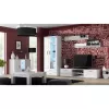 TV stovas cama meble SOHO 180 — 1800×430×370 mm, baltas stalviršis (medžio drožlių plokštė), baltas rėmas