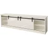 Stalius spintelė televizoriui Cama Meble GRANERO RTV 200x56,7x35 cm balta blizgi viršus, medžio drožlių plokštės korpusas