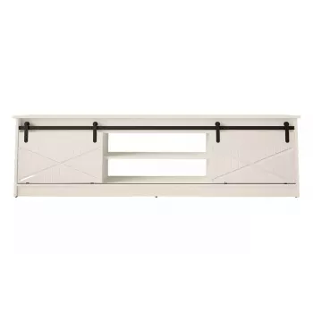 Stalius spintelė televizoriui Cama Meble GRANERO RTV 200x56,7x35 cm balta blizgi viršus, medžio drožlių plokštės korpusas