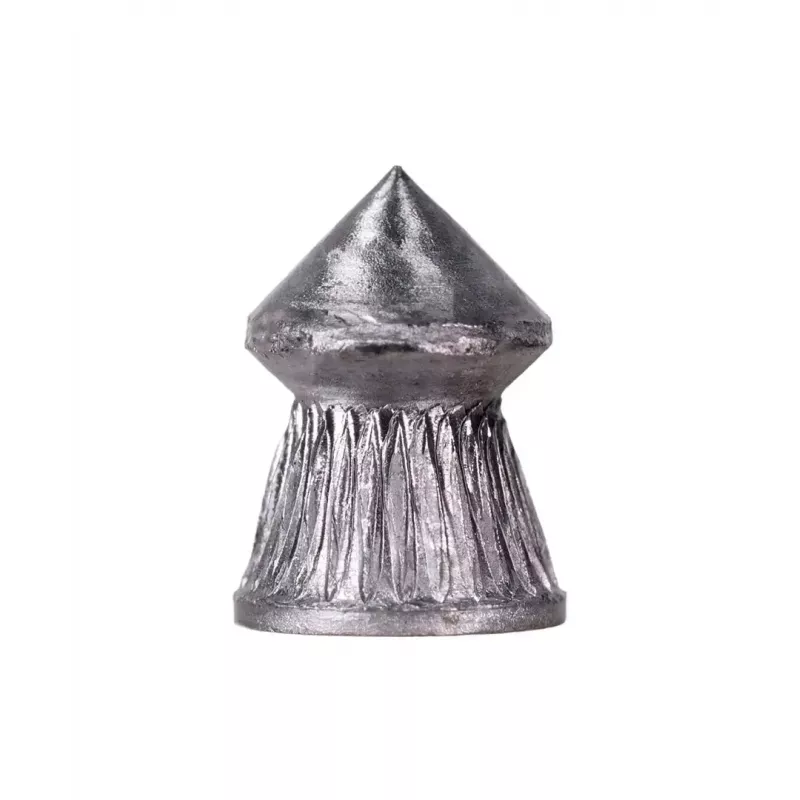 Šratiniai šaudmenys RANGER CLAS03.45.500 — 4,5 mm diabolo, aštrus griovelinis antgalis, 500 vnt. aliumininiame dozatoriuje