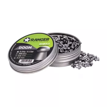 Šratiniai šoviniai RANGER 4.5 mm Diabolo Professional Doom, 0,54 g, 500 vnt., aliumininė dozatorinė