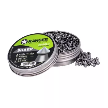 Šrateliai oriniams ginklams RANGER PRORO.45.500.S — 4,5 mm diabolo smailiu galu, 500 vnt., aliumininė dėžutė