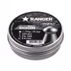 Orinių ginklų šratai RANGER PRORO.55.250.DH Diabolo 5,5 mm, 250 vnt., sidabriniai, aliumininė dozavimo talpa