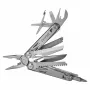 Multitool AZYMUT H2038 pilno dydžio daugiafunkcis įrankis – 14 įrankių, 16,2 cm atidarytas, 10,1 cm sulankstytas, 264 g, 420/7CR13 plienas, odinis dėklas