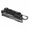 Multitool AZYMUT Turon 10 funkcijų su karabinu H-P224108 — nerūdijantis plienas 420, sulankstytas 11 cm, svoris 224 g, odinis dėklas