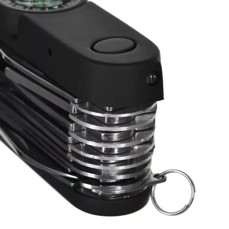 Kišeninis peilis AZYMUT Tatron daugiafunkcis sulankstomas peilis 25 įrankiai, nerūdijantis plienas, 9 cm sulankstytas, 200 g, odinis dėklas