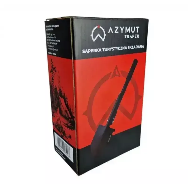 Sulankstomas taktinis kastuvas AZYMUT Trapper – nerūdijantis plienas, juodas, 410 mm, 565 g