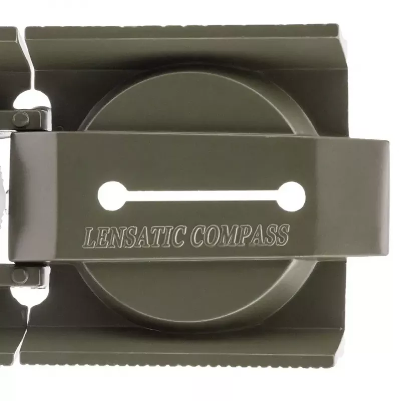 Navigacinis magnetinis kompasas Mil‑Tec US su apšvietimu, aliuminio korpusas, masteliai 1:50k ir 1:25k, alyvinė