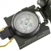 Navigacinis magnetinis kompasas Mil‑Tec US su apšvietimu, aliuminio korpusas, masteliai 1:50k ir 1:25k, alyvinė