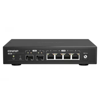 QNAP QSW-2104-2S tinklo jungiklis nevaldomas 2.5G Ethernet juodas