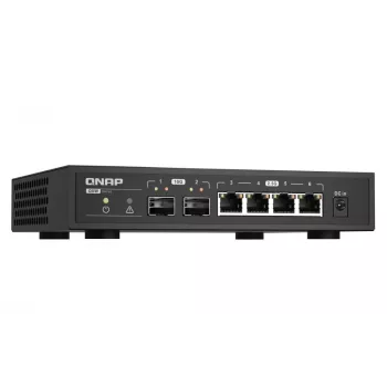 QNAP QSW-2104-2S tinklo jungiklis nevaldomas 2.5G Ethernet juodas