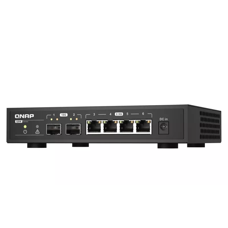 QNAP QSW-2104-2S tinklo jungiklis nevaldomas 2.5G Ethernet juodas