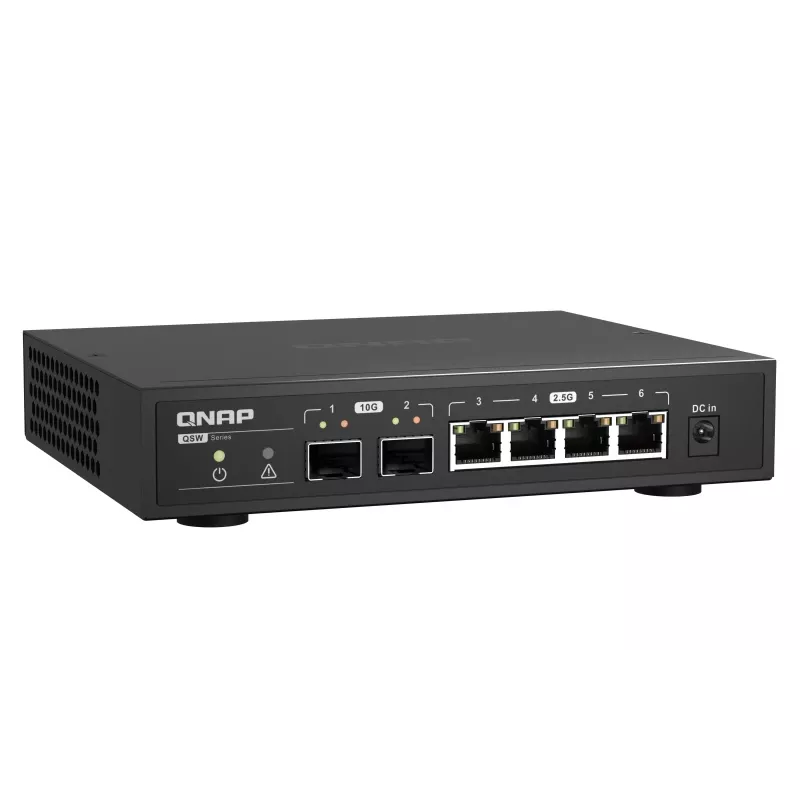 QNAP QSW-2104-2S tinklo jungiklis nevaldomas 2.5G Ethernet juodas