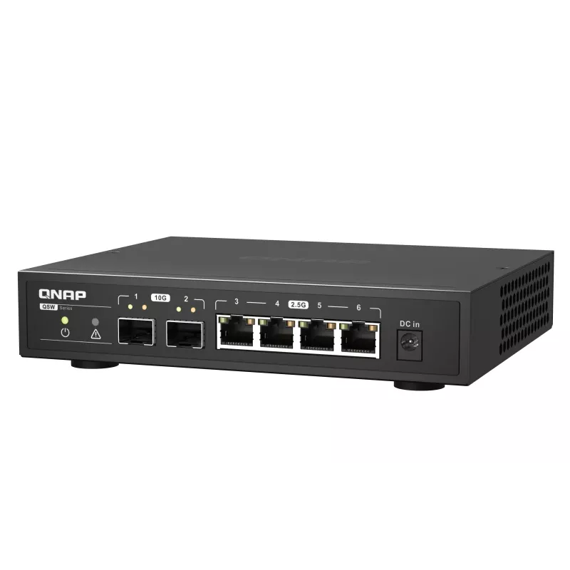 QNAP QSW-2104-2S tinklo jungiklis nevaldomas 2.5G Ethernet juodas