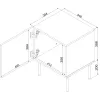 Naktiniai staliukai Cama meble SIENA 44.5×40×59 cm, kašmyro matiniai, MDF ir medžio drožlių plokštė, 2 vnt. rinkinys