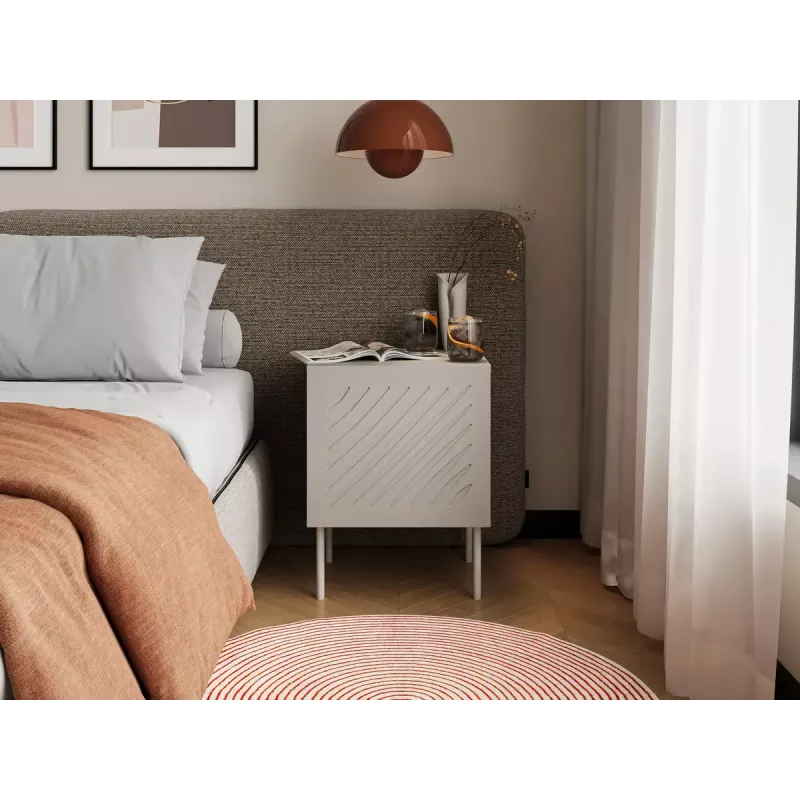 Naktiniai staliukai Cama meble SIENA 44.5×40×59 cm, kašmyro matiniai, MDF ir medžio drožlių plokštė, 2 vnt. rinkinys