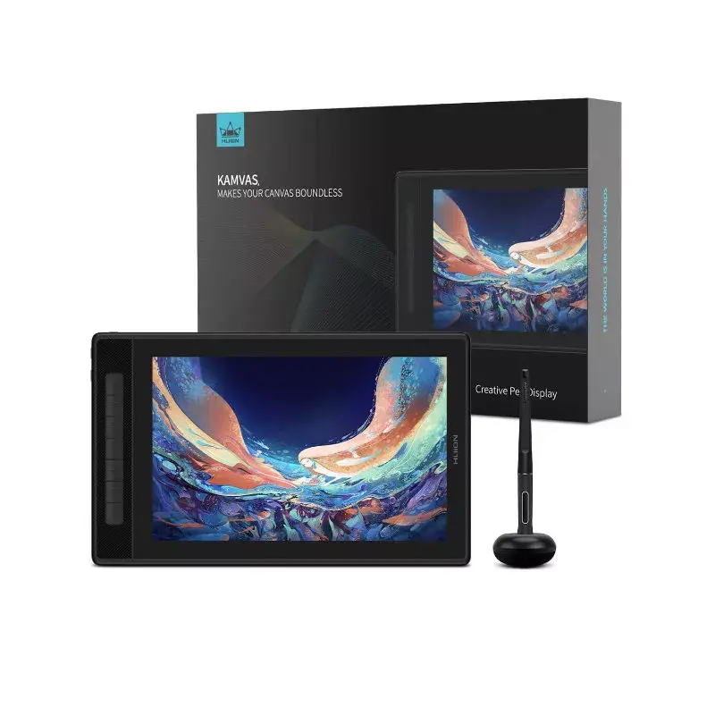 Grafikos planšetė HUION Kamvas Pro 13 — 13,3 col. QLED IPS ekranas 2560×1600, 8192 slėgio lygiai