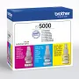 Rašalo kasečių rinkinys Brother BT-5000C suderinamas, 3 spalvų komplektas (Cian, Magenta, Geltona), 3 vnt., 48,8 ml, 5000 puslapių