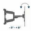 Sieninis TV laikiklis Gembird WM-75ST-01 32 inch–75 inch ekranams, VESA 600x400, 45,5 kg, reguliuojamas 4,9–49,1 cm, pakreipimas -5°–8°
