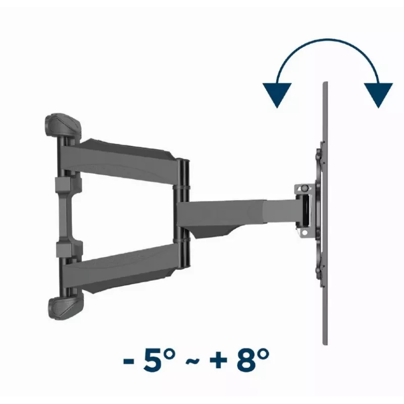 Sieninis TV laikiklis Gembird WM-75ST-01 32 inch–75 inch ekranams, VESA 600x400, 45,5 kg, reguliuojamas 4,9–49,1 cm, pakreipimas -5°–8°
