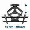Sieninis TV laikiklis Gembird WM-75ST-01 32 inch–75 inch ekranams, VESA 600x400, 45,5 kg, reguliuojamas 4,9–49,1 cm, pakreipimas -5°–8°