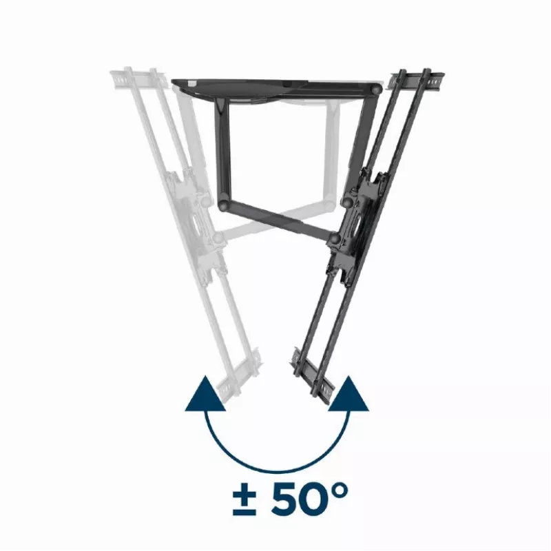 Sieninis TV laikiklis Gembird WM-75ST-01 32 inch–75 inch ekranams, VESA 600x400, 45,5 kg, reguliuojamas 4,9–49,1 cm, pakreipimas -5°–8°