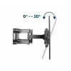 Sieninis TV laikiklis GEMBIRD WM-70ST-01, 37–70 colių, pakreipimas 0° iki -20°, pasukimas ±60°, VESA 200×200–600×400, max 35 kg, juodas