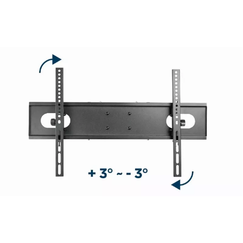 Sieninis TV laikiklis GEMBIRD WM-70ST-01, 37–70 colių, pakreipimas 0° iki -20°, pasukimas ±60°, VESA 200×200–600×400, max 35 kg, juodas