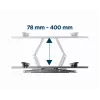 Sieninis TV laikiklis GEMBIRD WM-70ST-01, 37–70 colių, pakreipimas 0° iki -20°, pasukimas ±60°, VESA 200×200–600×400, max 35 kg, juodas