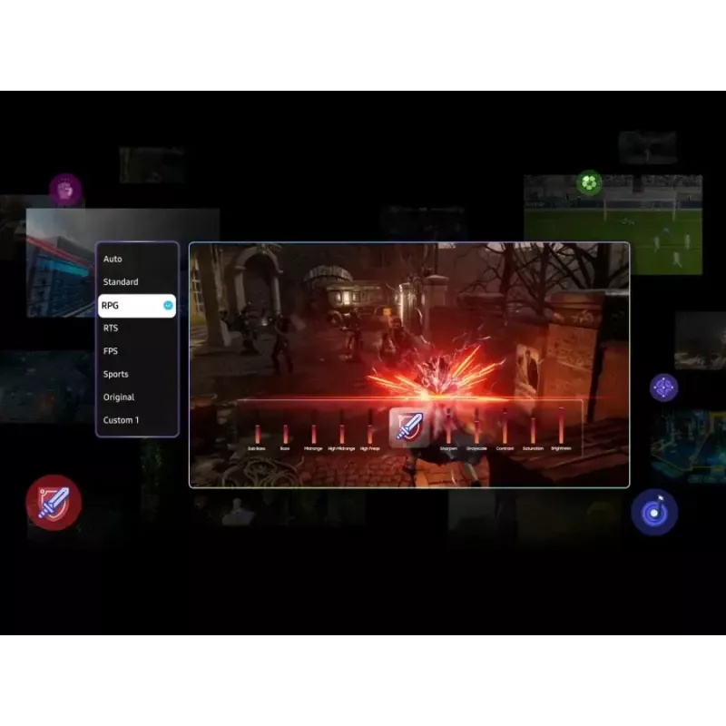 Televizorius Samsung 75 colių Neo QLED QN85F 4K UHD, Neo QLED, 3840×2160, Tizen, Wi‑Fi, HDMI×4, 75 col. (189 cm), sidabrinis
