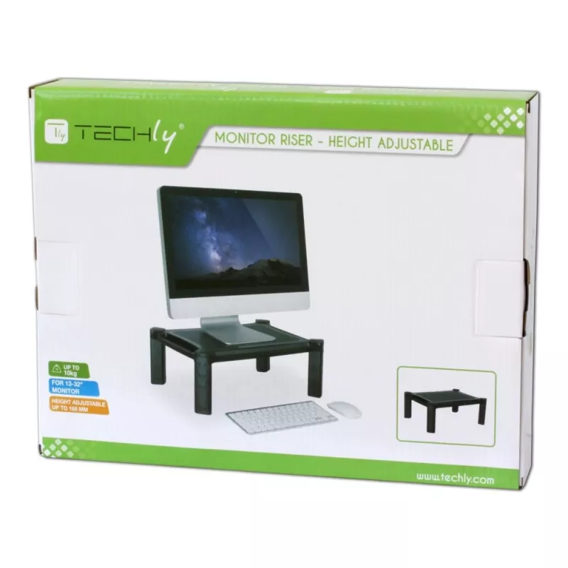 Techly ICA-MS 401 reguliuojamo aukščio išmanusis monitoriaus stovas
