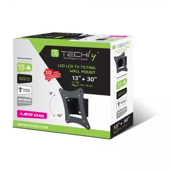 Techly ICA-LCD-900 76,2 cm (30 colių) juoda universali sieninė laikiklio sistema LED/LCD televizoriams ir monitoriams
