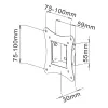 Techly ICA-LCD-900 76,2 cm (30 colių) juoda universali sieninė laikiklio sistema LED/LCD televizoriams ir monitoriams