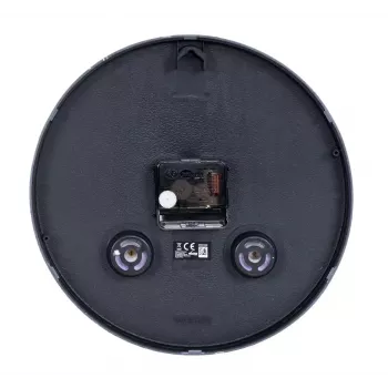 Sieninis laikrodis ESPERANZA EHC016K Lyon Black, 25 cm skersmuo, tylus mechanizmas, stiklinis dangtelis, plastikinis rėmelis