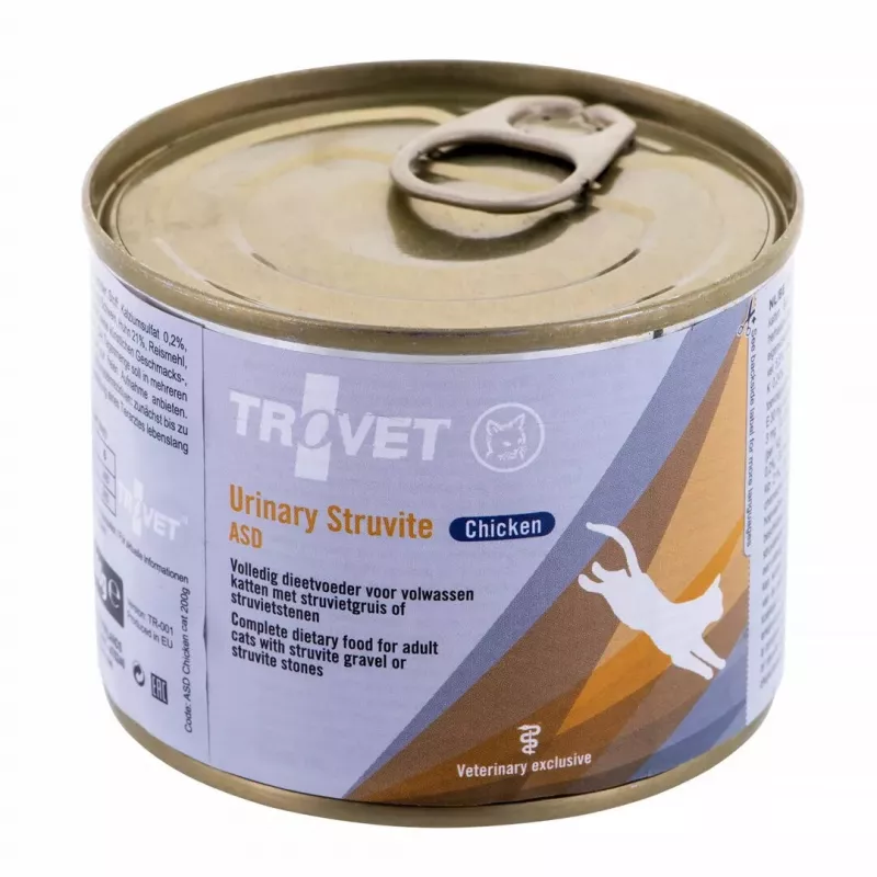TROVET ASD Urinary Struvite drėgnas kačių ėdalas su vištiena, 200 g