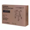 Reabilitacinis vaikštynė ActionMed CH100AM – lengvas aliumininis 4 ratų, reguliuojamas aukštis 700–937 mm, sėdynė 35×32 cm, maksimali apkrova 136 kg, sulankstomas