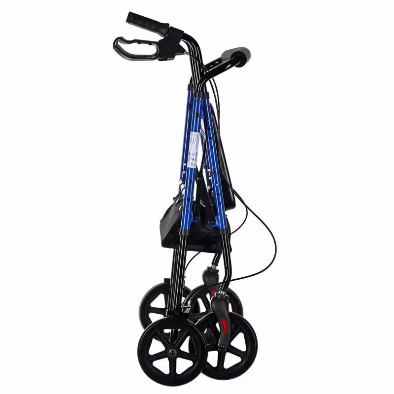 Reabilitacinis vaikštynė ActionMed CH100AM – lengvas aliumininis 4 ratų, reguliuojamas aukštis 700–937 mm, sėdynė 35×32 cm, maksimali apkrova 136 kg, sulankstomas