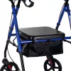 Reabilitacinis vaikštynė ActionMed CH100AM – lengvas aliumininis 4 ratų, reguliuojamas aukštis 700–937 mm, sėdynė 35×32 cm, maksimali apkrova 136 kg, sulankstomas